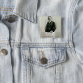 Portret van kolonel Theodore Roosevelt (litho) Vierkante Button 5,1 Cm (In situ)