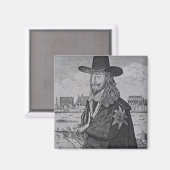 Portret van koning Charles I Magneet (Voorkant / Achterkant)