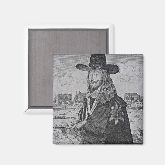 Portret van koning Charles I Magneet (Voorkant / Achterkant)