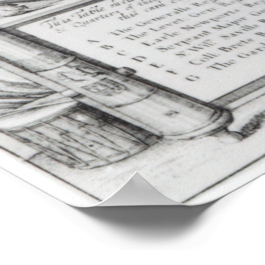 Portret van koning Charles I met diagrammen Poster (Hoek)