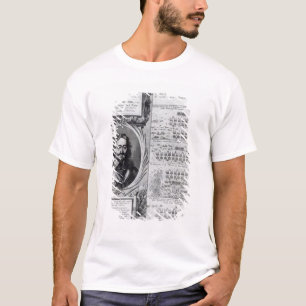 Portret van koning Charles I met diagrammen T-shirt
