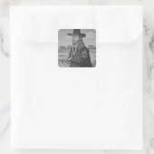 Portret van koning Charles I Vierkante Sticker (Tas)