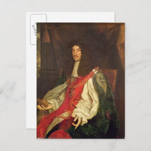 Portret van koning Charles II, c.1660-65 Briefkaart (Voorkant / Achterkant)