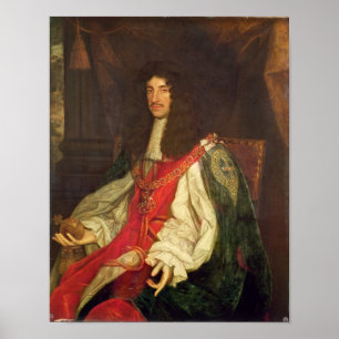 Portret van koning Charles II, c.1660-65 Poster