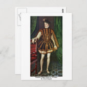 Portret van koning Charles Ix. van Frankrijk Briefkaart (Voorkant / Achterkant)