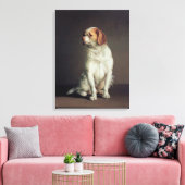Portret van koning Charles Spaniel Canvas Afdruk (Insitu (Woonkamer))