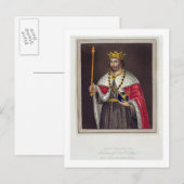 Portret van koning Edward II (1284-1327) oprichter Briefkaart (Voorkant / Achterkant)