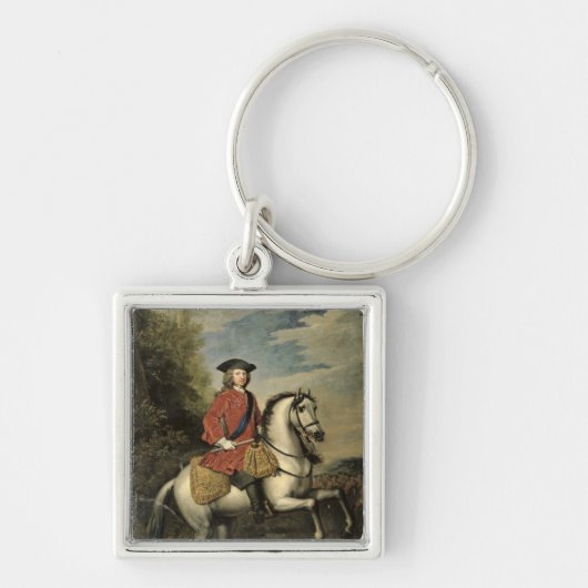 Portret van koning George I, 1717 Sleutelhanger (Voorkant)