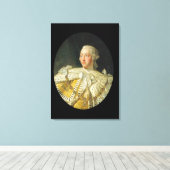 Portret van koning George III na 1760 Canvas Afdruk (Insitu (Houten vloer))