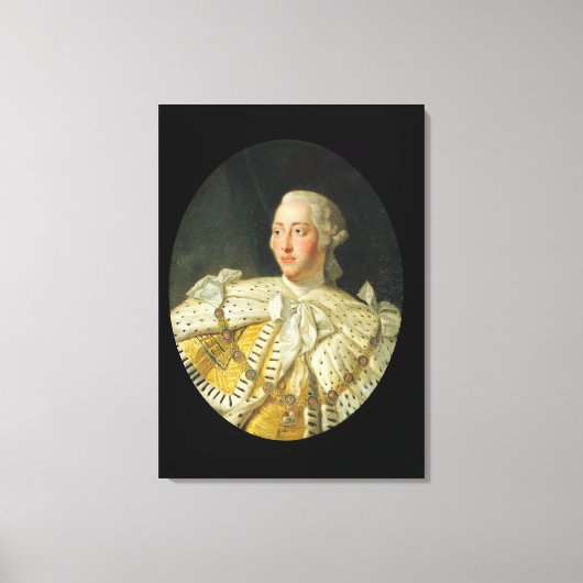 Portret van koning George III na 1760 Canvas Afdruk (Voorkant)
