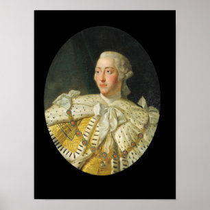 Portret van koning George III na 1760 Poster
