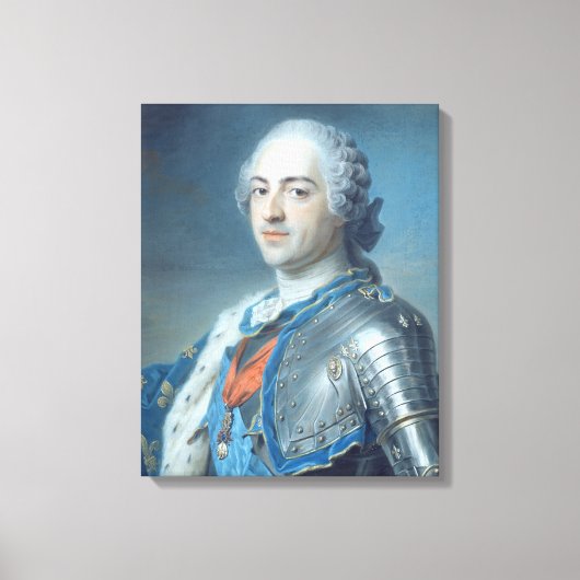 Portret van koning Louis XV 1748 Canvas Afdruk (Voorkant)
