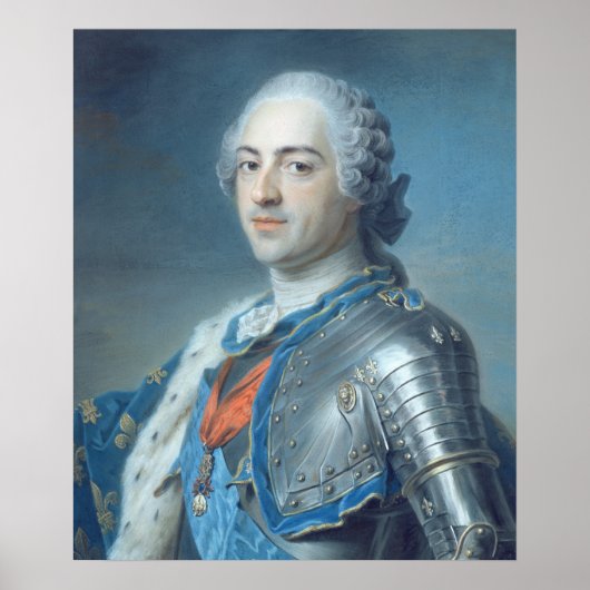 Portret van koning Louis XV 1748 Poster (Voorkant)