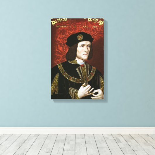 Portret van koning Richard III Canvas Afdruk (Insitu (Houten vloer))