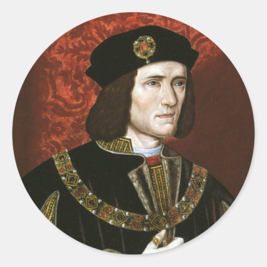 Portret van koning Richard III Ronde Sticker (Voorkant)