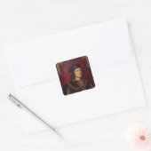 Portret van koning Richard III Vierkante Sticker (Envelop)