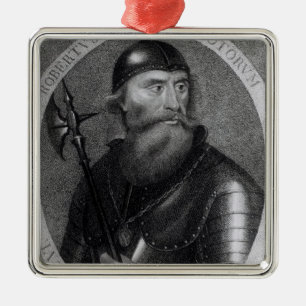 Portret van koning Robert I van Schotland Metalen Ornament