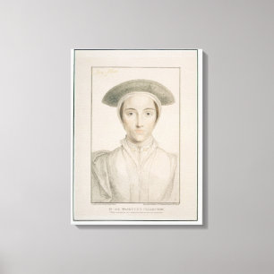 Portret van Koningin Anne van Cleves (1515-57) Canvas Afdruk
