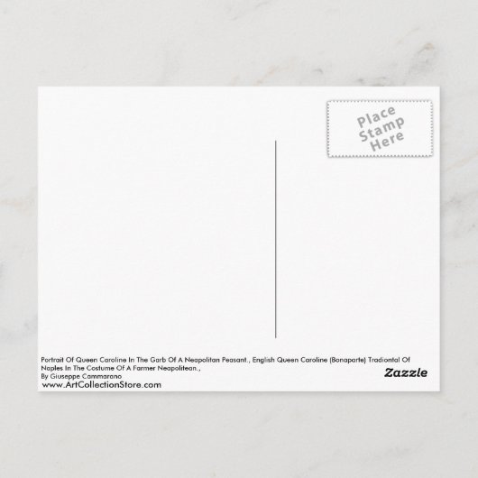 Portret van koningin Caroline Briefkaart (Achterkant)