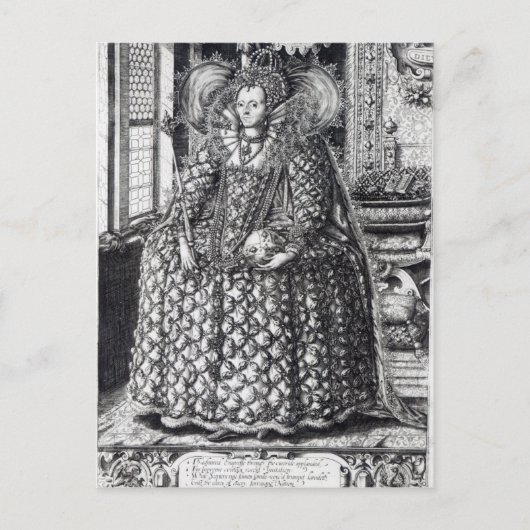 Portret van koningin Elizabeth I Briefkaart (Voorkant)