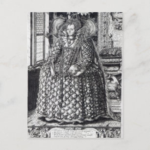 Portret van koningin Elizabeth I Briefkaart