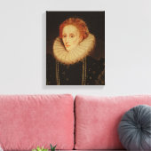Portret van koningin Elizabeth I Canvas Afdruk (Insitu (Woonkamer))