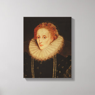 Portret van koningin Elizabeth I Canvas Afdruk