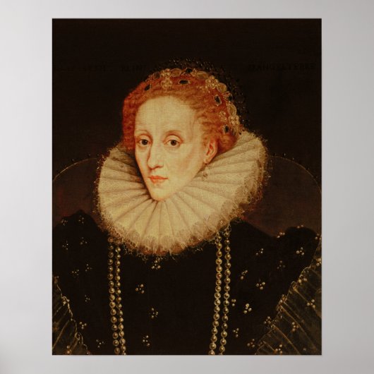 Portret van koningin Elizabeth I Poster (Voorkant)