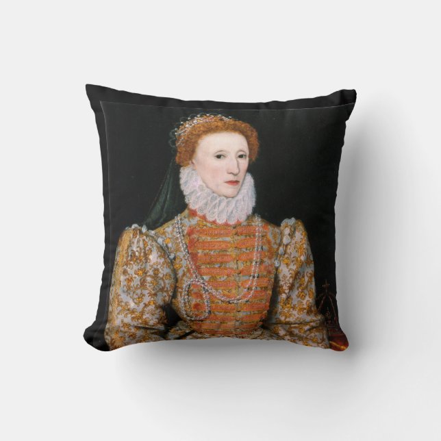 Portret van Koningin Elizabeth I van Engeland Kussen (Voorkant)