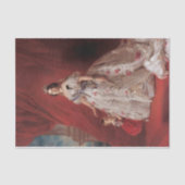 Portret van koningin Isabella II Spanje, Winterhal Tissuepapier (Voorkant)