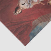 Portret van koningin Isabella II Spanje, Winterhal Tissuepapier (Detail)