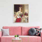 Portret van Koningin Victoria (1819-1901) 1859 (ol Canvas Afdruk (Insitu (Woonkamer))