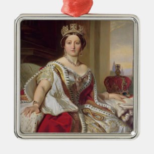 Portret van Koningin Victoria (1819-1901) 1859 (ol Metalen Ornament