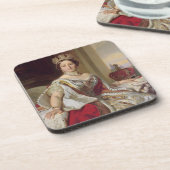 Portret van Koningin Victoria (1819-1901) 1859 (ol Onderzetter (Linkerzijde)