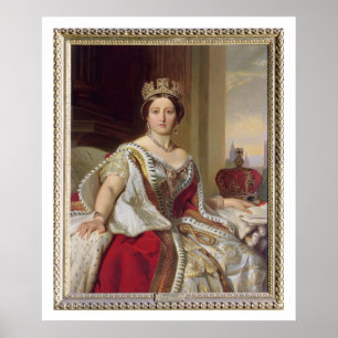 Portret van Koningin Victoria (1819-1901) 1859 (ol Poster