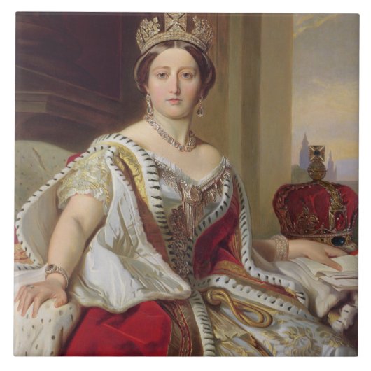 Portret van Koningin Victoria (1819-1901) 1859 (ol Tegeltje (Voorkant)