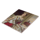 Portret van Koningin Victoria (1819-1901) 1859 (ol Tegeltje (Zijkant)