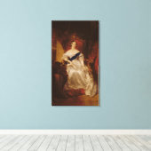 Portret van Koningin Victoria Canvas Afdruk (Insitu (Houten vloer))