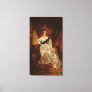 Portret van Koningin Victoria Canvas Afdruk