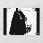 Portret van koningin Victoria en Yorkie Dog Briefkaart (Achterkant)