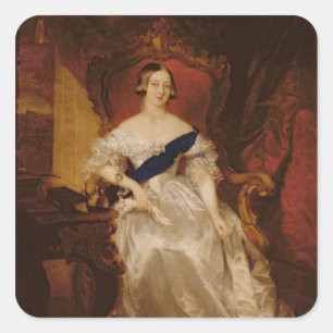 Portret van Koningin Victoria Vierkante Sticker