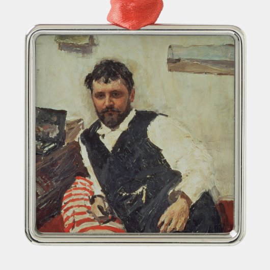 Portret van Konstantin Korovin, 1891 Metalen Ornament (Voorkant)