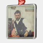 Portret van Konstantin Korovin, 1891 Metalen Ornament (Links)