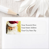 portret van lachende kerstman etiket (Insitu)