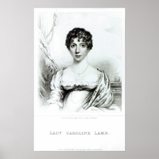 Portret van Lady Caroline Lamb Poster (Voorkant)
