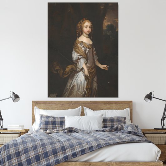 Portret van Lady Elizabeth Seymour Canvas Afdruk (Insitu (Slaapkamer))