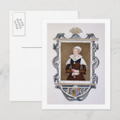 Portret van Lady Jane Gray (1537-54) "Nine-Days Qu Briefkaart (Voorkant / Achterkant)