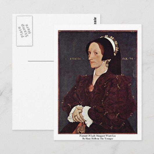 Portret van Lady Margaret Wyatt Lee Briefkaart (Voorkant / Achterkant)