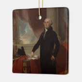 Portret van Lansdowne: Amerikaans President George Keramisch Ornament (Links)