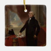 Portret van Lansdowne: Amerikaans President George Keramisch Ornament (Voorkant)